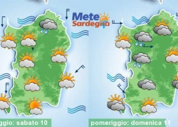 Meteo sardegna 6 350x250 - Meteo weekend Carnevale, arriva la pioggia. A seguire altro maltempo