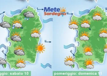 Meteo sardegna 7 350x250 - Meteo weekend Carnevale, arriva la pioggia. A seguire altro maltempo