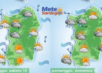 Meteo sardegna 8 350x250 - Meteo weekend Carnevale, arriva la pioggia. A seguire altro maltempo