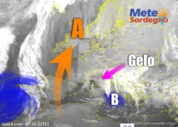 Meteosat 1 350x250 - Perché è così difficile per il gelo raggiungere la Sardegna?