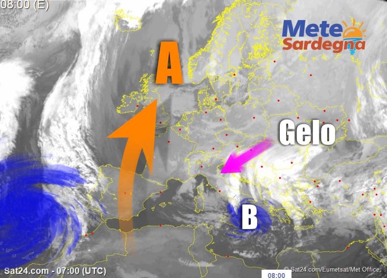 Meteosat 1 - Arriva la neve, sin sulle coste