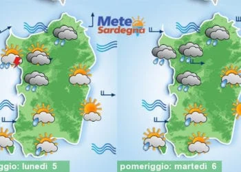 Meteo sardegna 1 350x250 - Arrivano altre piogge e temporali