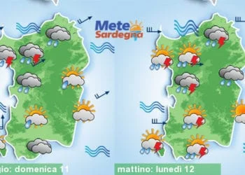 Meteo sardegna 3 350x250 - Arrivano i classici temporali di inizio autunno