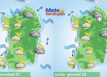Meteo sardegna 6 350x250 - Venerdì brutto tempo, con piogge. Da sabato più freddo