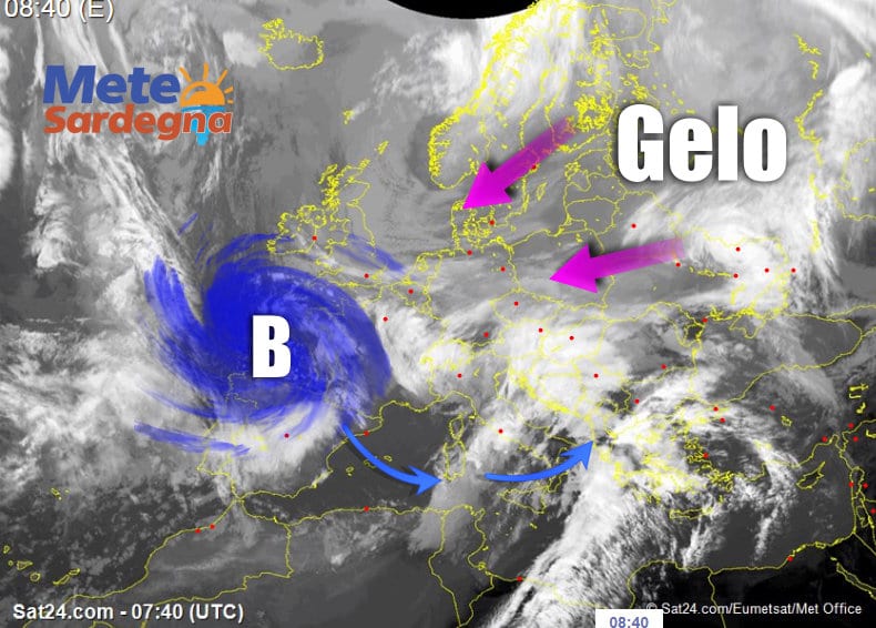 Meteosardegna 2 - Maltempo, sino a martedì, con colpo di coda dell'inverno