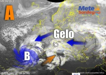 Meteosat 350x250 - Pulviscolo sahariano verso la Sardegna: in arrivo l'africano