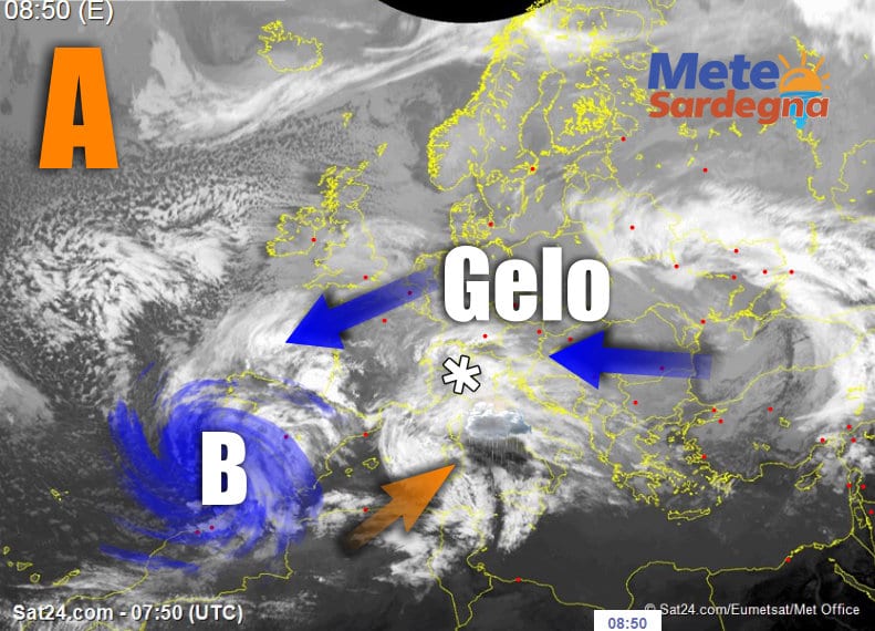 Meteosat - Aria mite Sahariana, arrivano piogge