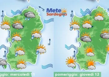 Meteo sardegna 4 350x250 - Ci aspettano altri temporali e giovedì peggiora