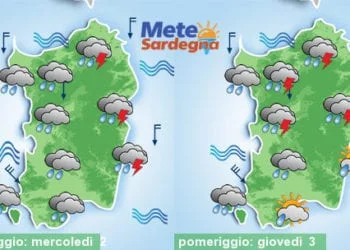 Meteo sardegna 350x250 - Temperature marine resteranno alte, rischio nubifragi anche a dicembre