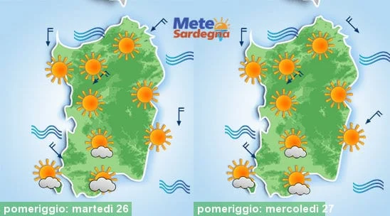 Residui temporali nel pomeriggio, poi migliora Meteo sardegna 10 - Residui temporali nel pomeriggio, poi migliora