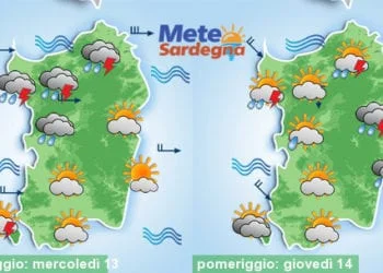 Meteo sardegna 3 350x250 - Ci aspettano altri temporali e giovedì peggiora