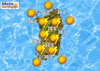 meteo sardegna 2 350x250 - Venerdì l'isola divisa in due dallo scirocco: ad ovest farà caldissimo!