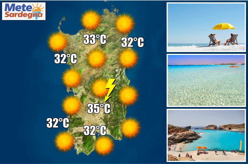 meteo sardegna 3 - Sardegna, meteo torna soleggiato e caldo, afa nelle coste, ma per Ferragosto cambia