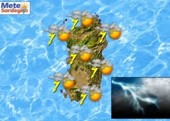 meteo sardegna 5 350x250 - Cumulonembi esplosivi nel Nord Sardegna, temporali con grandine