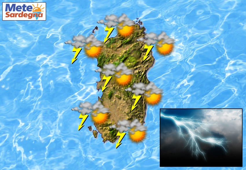 meteo sardegna 5 - Meteo Sardegna, forti temporali, anche con nubifragio e grandine, oggi e prossimi giorni