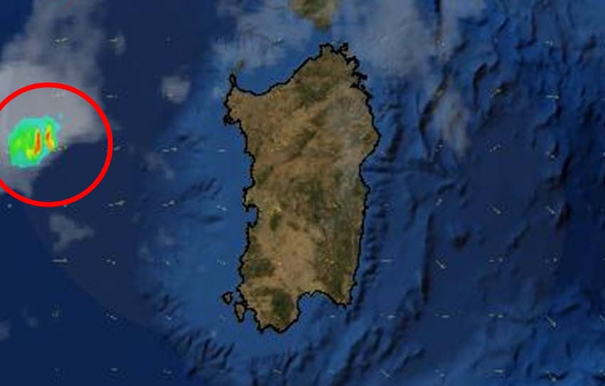 radar meteo sardegna 2 - Meteo tropicale in Sardegna, caldo con temporali in mare