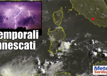 temporali agosto sardegna 350x250 - Condizioni meteo avverse a carattere locale per oggi in Sardegna