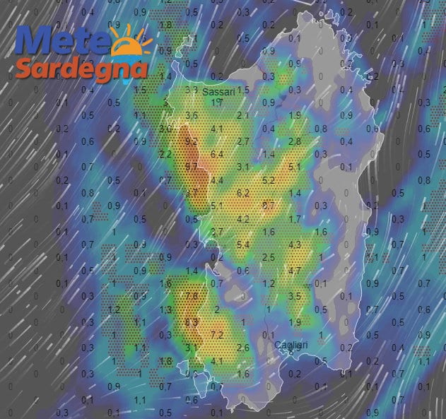 Meteosardegna - Peggioramento meteo nel weekend, localmente intenso