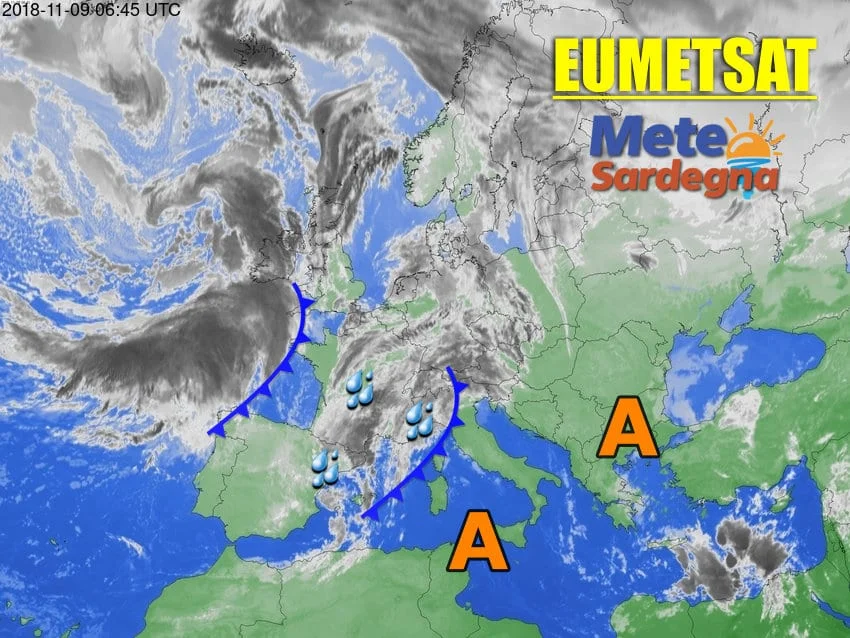 Meteosat1 - Ultima perturbazione prima dell'Alta Pressione