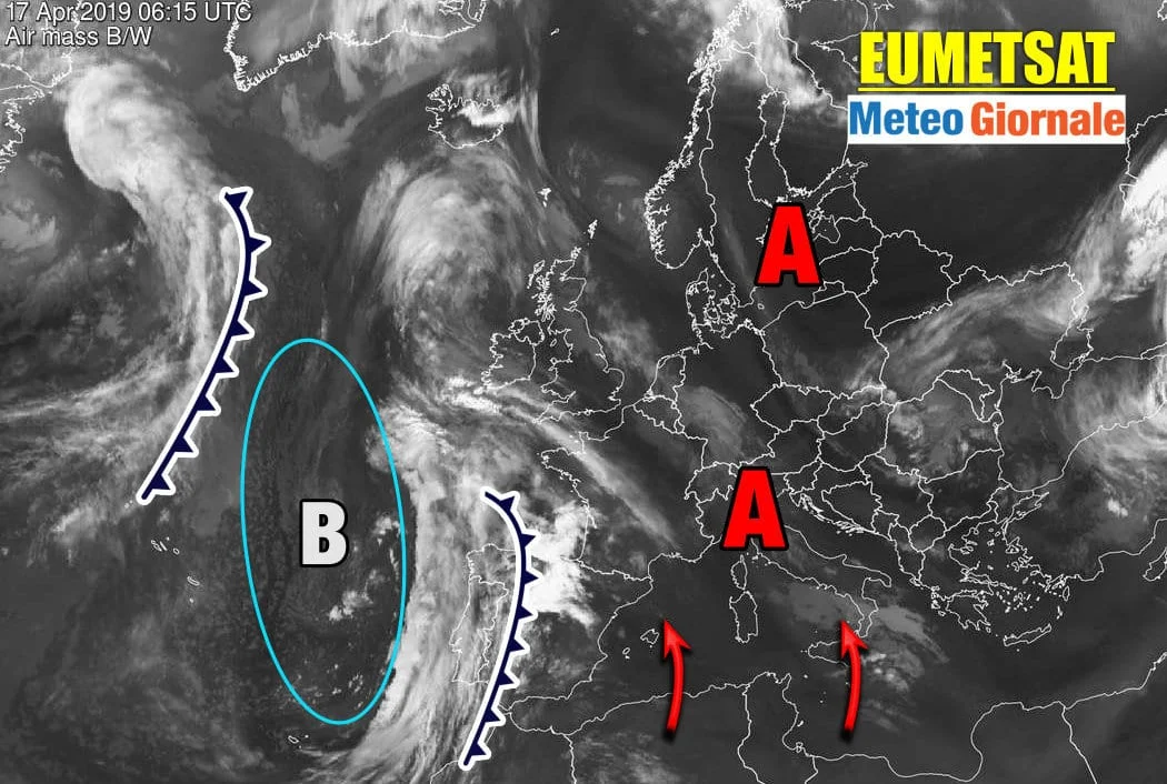 Meteo verso Pasqua e Pasquetta Meteosat - Meteo verso Pasqua e Pasquetta