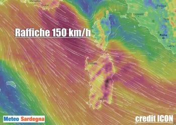 bufera di maestrale in sardegna del 26 09 2020 350x250 - Tempesta di Maestrale in Sardegna: raffiche di vento sino 150 km orari per sabato