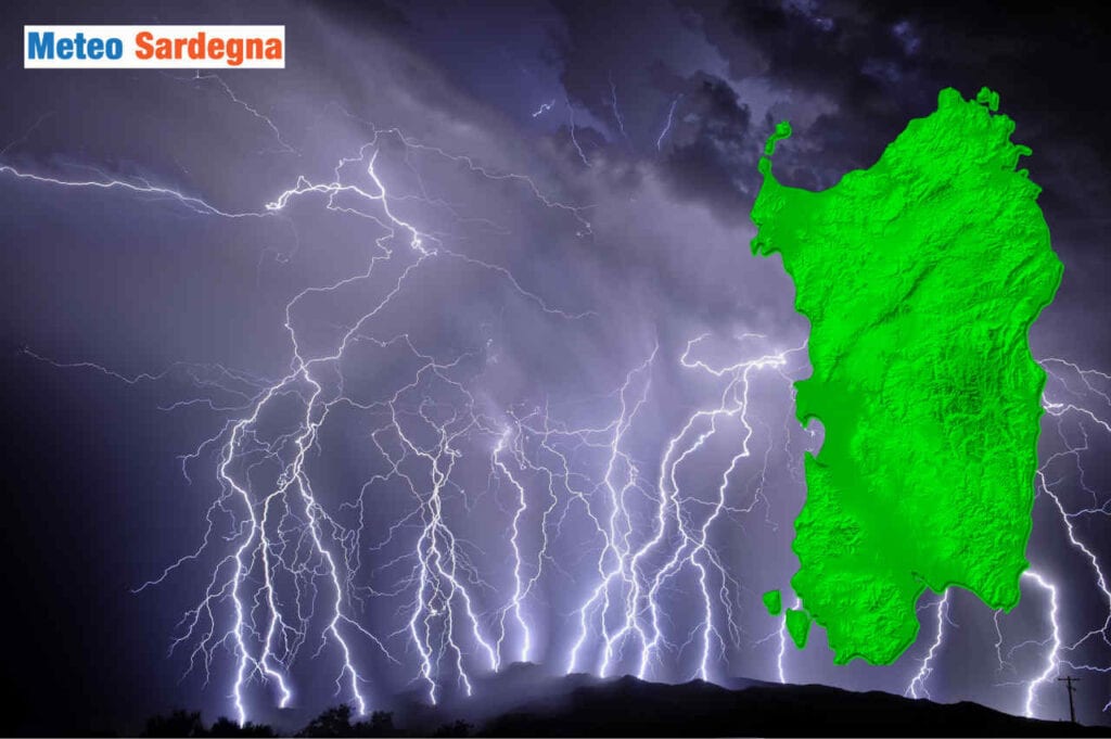 forti temporali sardegna 1024x681 - Tempesta di fulmini in Sardegna. Danni per le scariche elettriche
