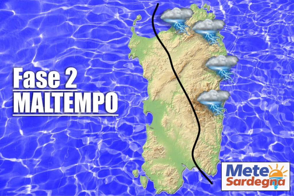 mete avverso fase 2 sardegna 1024x684 - Sardegna, fase 2: meteo avverso, rischio nubifragi. I dettagli