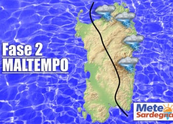 mete avverso fase 2 sardegna 350x250 - Il temporale arriva su Olbia: cielo illuminato a giorno dal fulmine