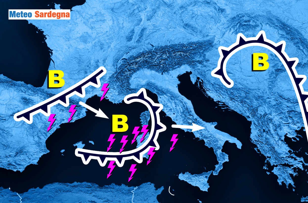 meteo avverso con perturbazione intensa - Aggiornamento, perturbazioni a catena in Sardegna. Meteo avverso. Grandine e vento