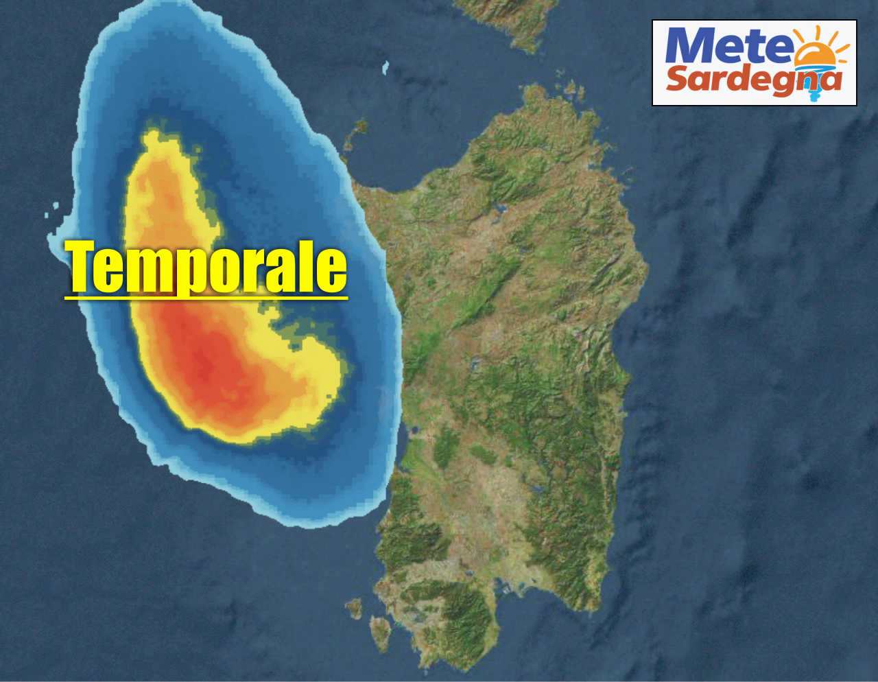 meteo nowcasting sardegna ore 14 - Mostruoso temporale ovest Sardegna: evoluzione meteo