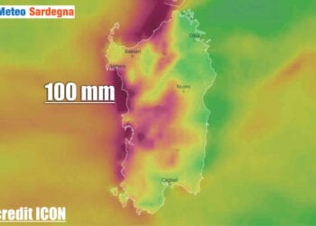 piogge previste in sardegna anche 100 mm 350x250 - Perturbazione verso Sardegna, gli effetti soprattutto mercoledì