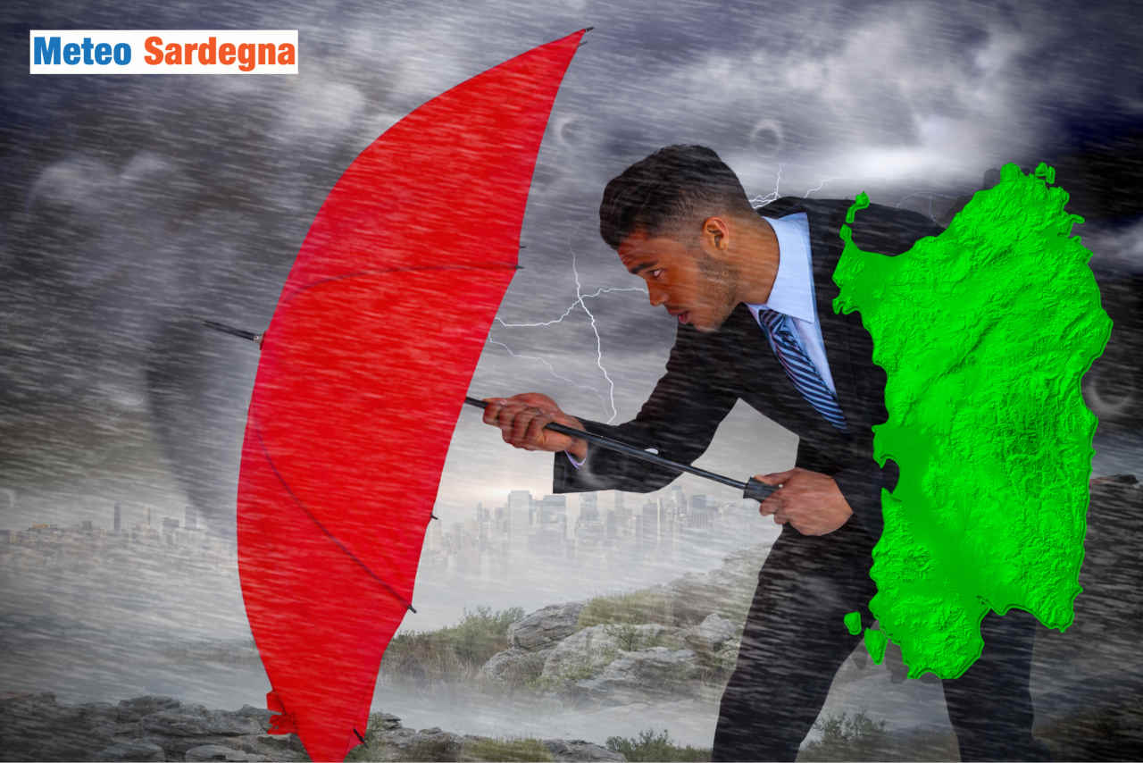 Piogge previste in sardegna.