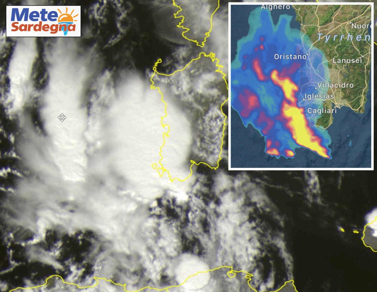 super temporale verso sardegna scaled - Meteo avverso: NUOVO TEMPORALE di forte intensità verso Sardegna
