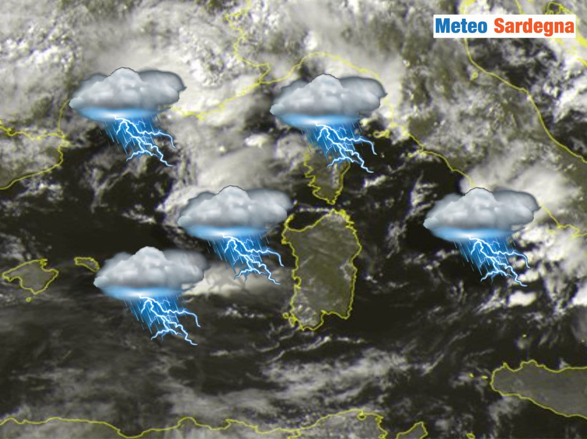 temporali attorno alla sardegna - Meteo attorno Sardegna pullula di temporali tropicali. Andrà peggio