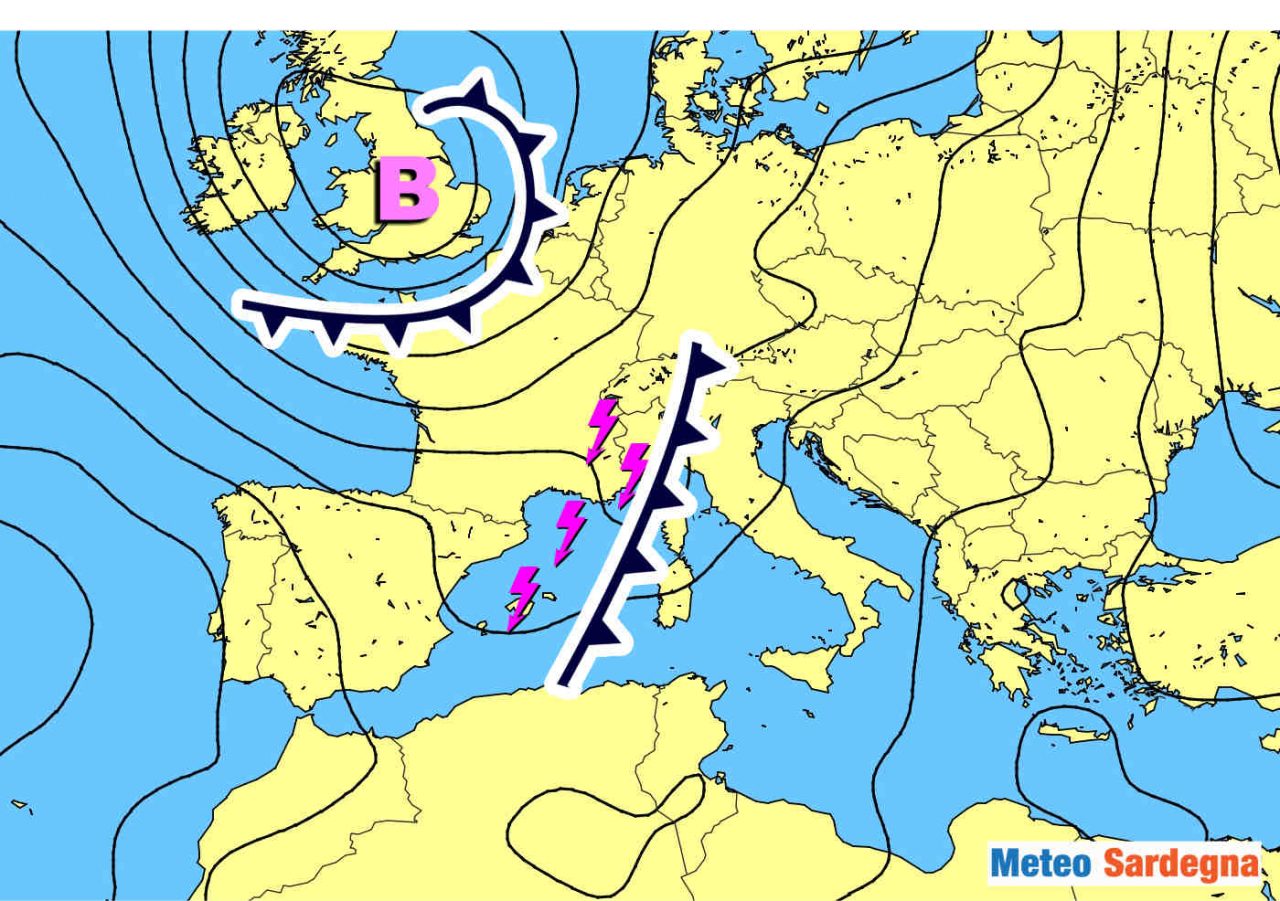 evoluzione meteo generale in sardegna