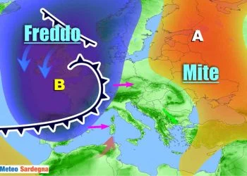 mappa evoluzione 350x250 - Cumulonembi esplosivi nel Nord Sardegna, temporali con grandine