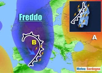 meteo in sensibile peggioramento in sardegna 350x250 - Cumulonembi esplosivi nel Nord Sardegna, temporali con grandine