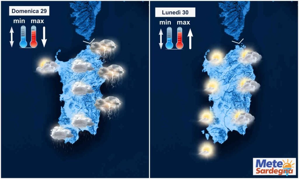 Meteo prossimi giorni Sardegna.
