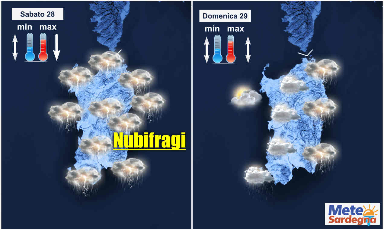 Meteo prossimi giorni Sardegna.