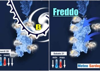 sardegna area ciclonica con forte maltempo neve