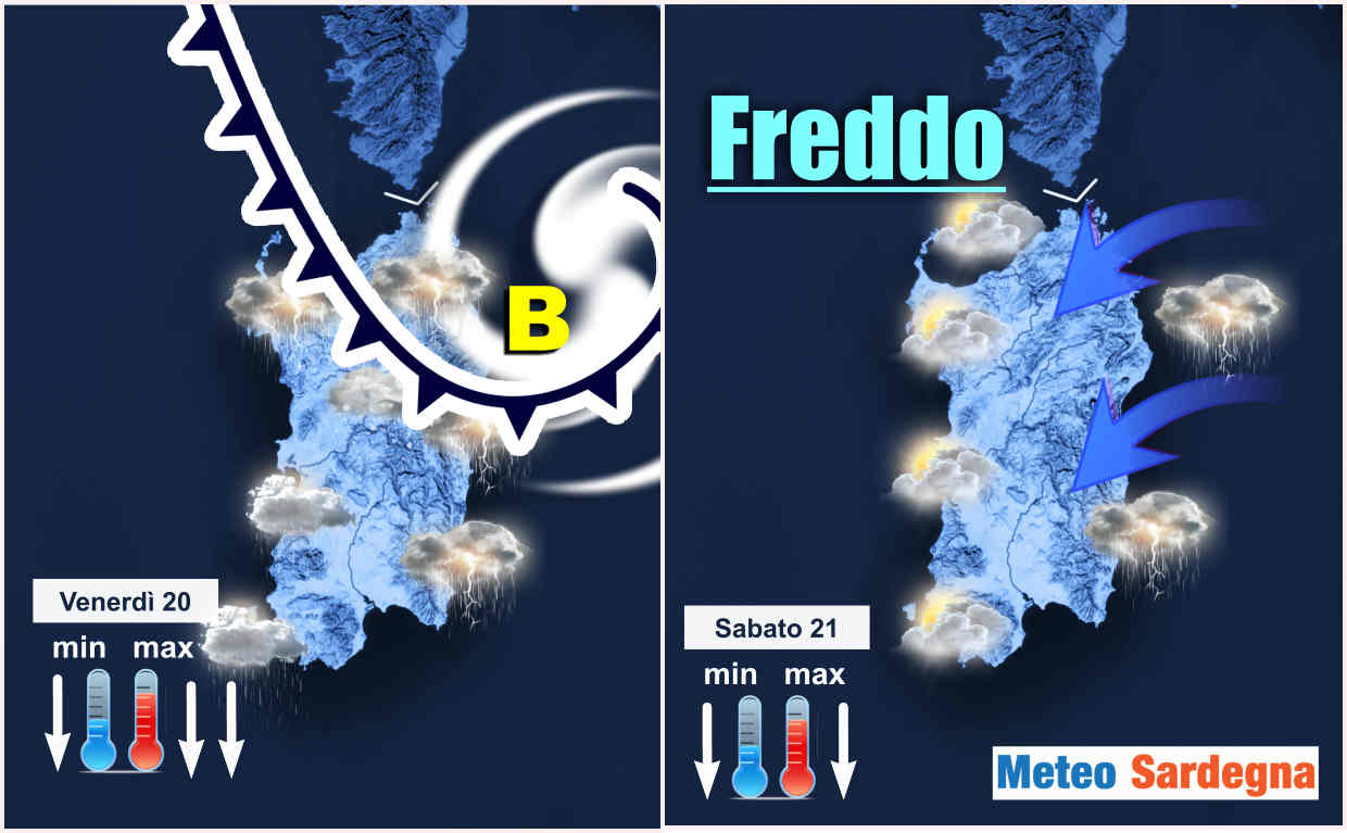 sardegna area ciclonica con forte maltempo neve - SARDERGNA, ciclone verso l'Isola: freddo. Neve su Gennargentu