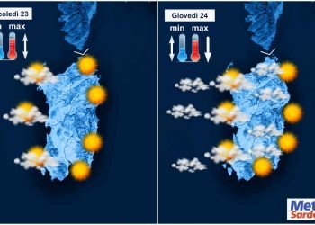 Sardegna meteo con cambiamento.