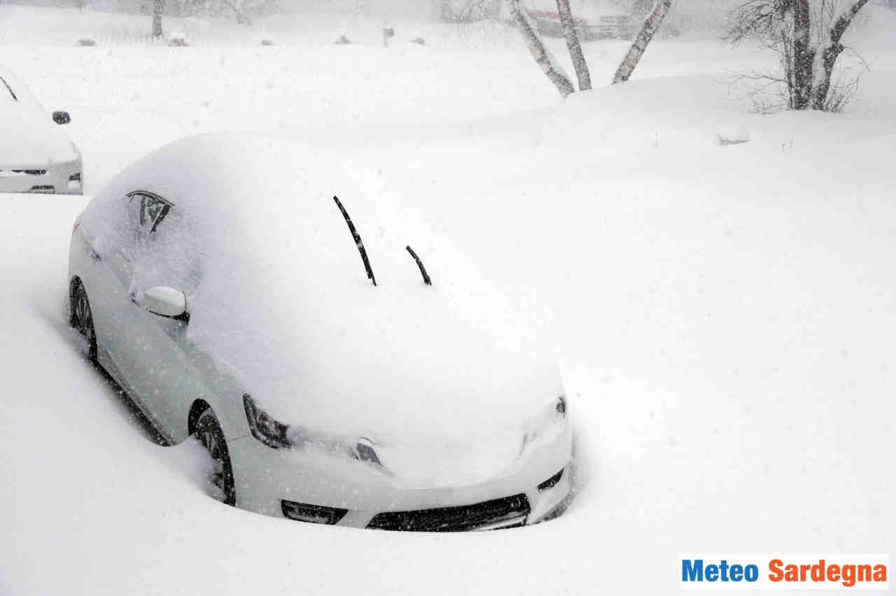 Bufera di neve e gelo in Sardegna. Foto di redazione.