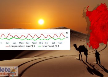 evoluzione meteo con ondata di caldo sardegna