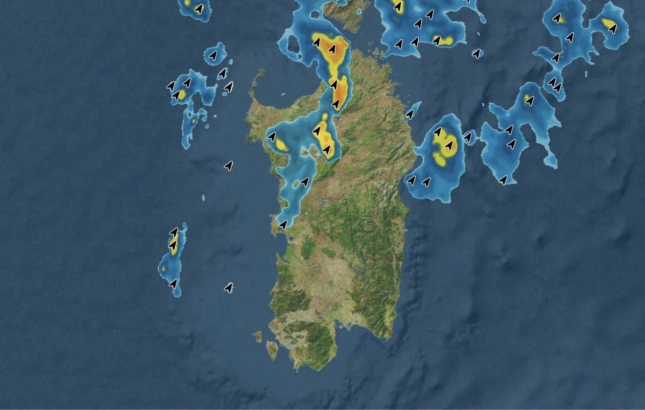 radar meteo - Meteo in Sardegna, tuoni e lampi nella notte tropicale
