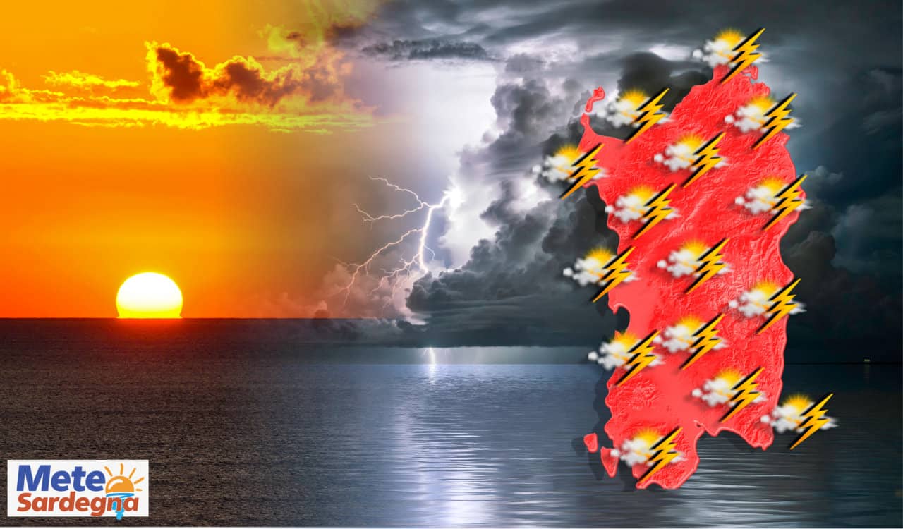 evoluzione meteo - Meteo SARDEGNA, il grande ritorno di piogge e temporali anche di forte intensità