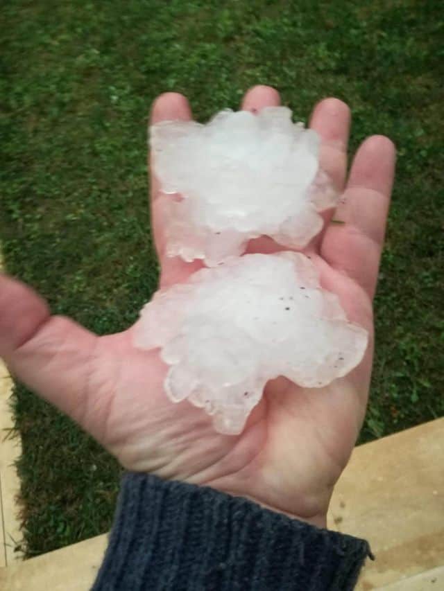 Grandine grosse dimensioni Alghero.