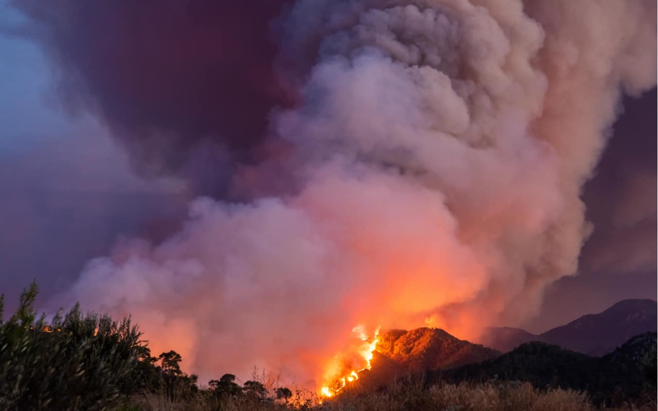 grosso incendio - Protezione civile nazionale e allerta caldo. Sardegna picchi di 45 gradi