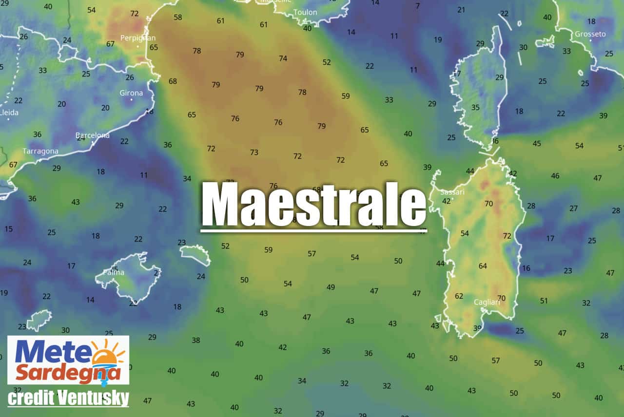 maestrale sardegna - Sardegna, martedì meteo con Maestrale