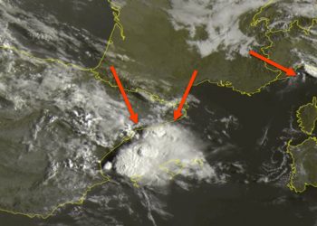 meteosat 8 30 350x250 - Meteo Sardegna, Temporali simil Tropicali. Mappe a confronto